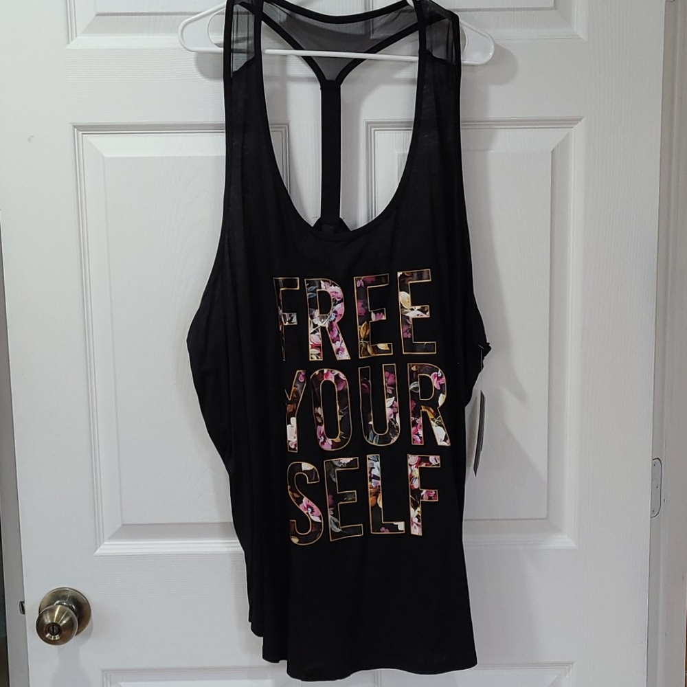 TORRID Active Black T Back Tank